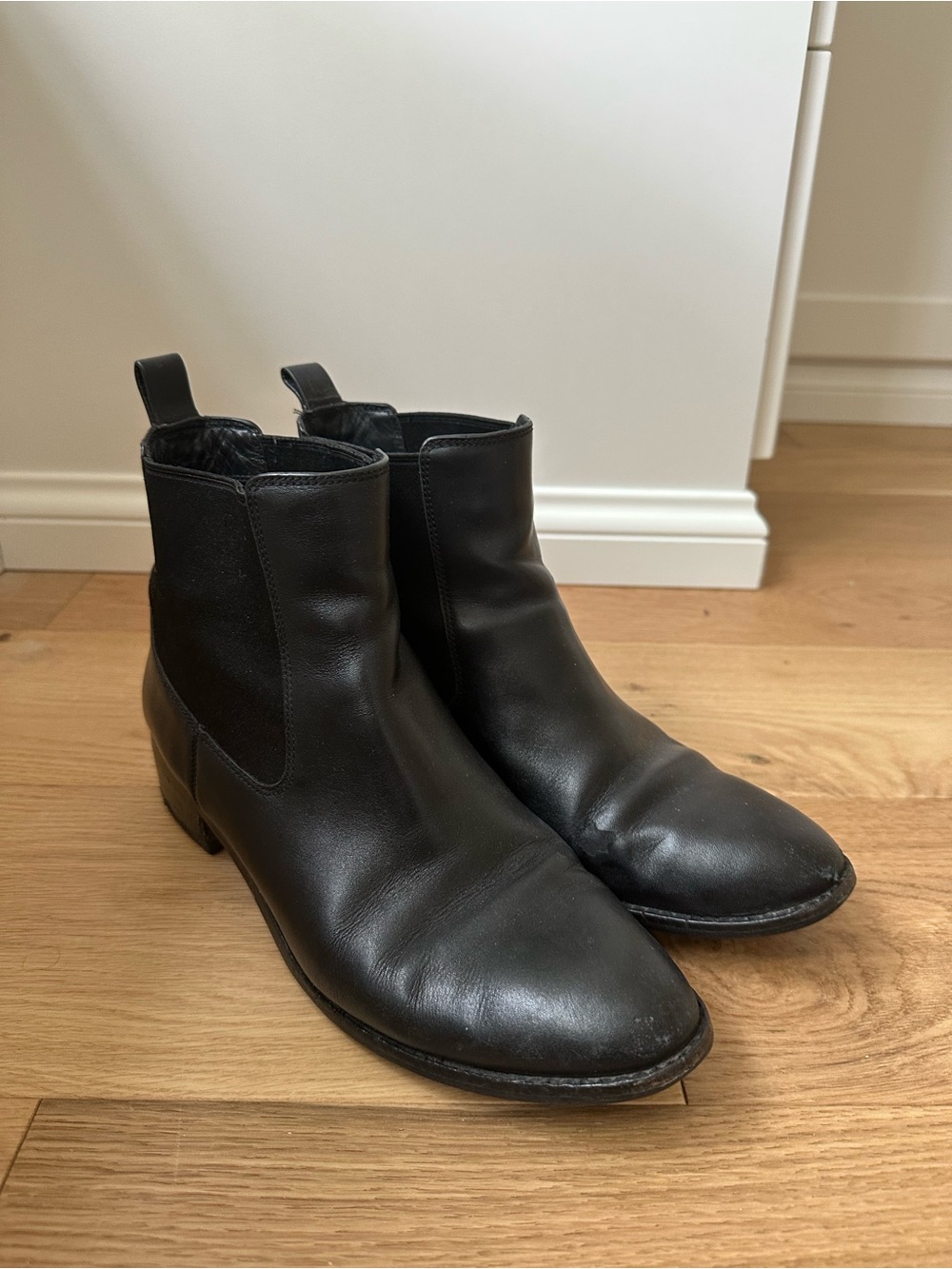 Cole Hahn Black Leather Chelsea Boots